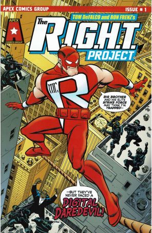 R.I.G.H.T. Project (Tom DeFalco and Ron Frenz's) 1A published by Apex with cover art by Ron Frenz