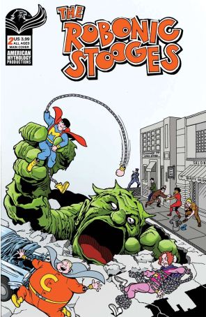 Robonic Stooges 2 published by American Mythology with cover art by Eric Shanowar