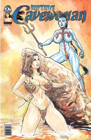 Cavewoman: Riptide 0A published by Basement with cover art by Devon Massey