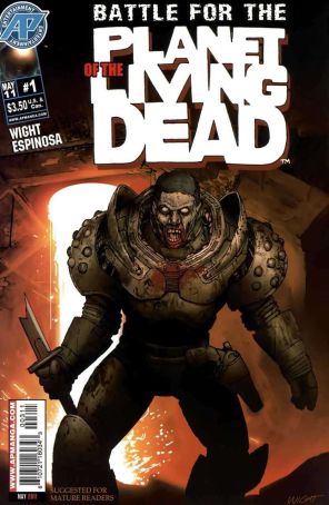 Battle for the Planet of the Living Dead 1 published by Antarctic with cover art by Joseph Wight