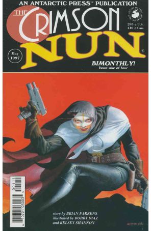 The Crimson Nun 1 published by Antarctic with cover art by Esad Ribic