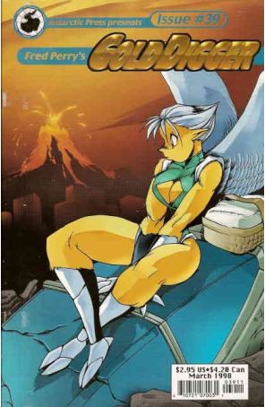 Gold Digger (2nd Series) 39 published by Antarctic with cover art by Fred Perry