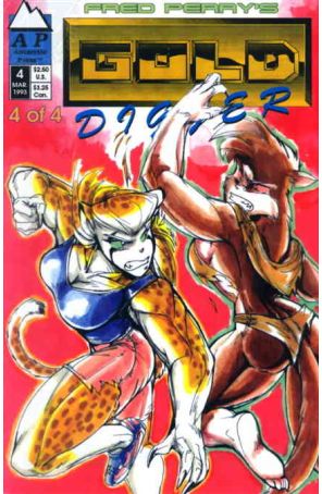 Gold Digger 4 published by Antarctic with cover art by Fred Perry