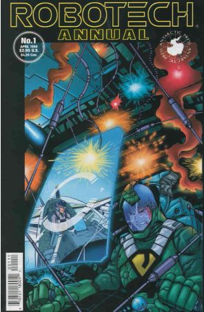 Robotech Annual 1 published by Antarctic with cover art by Fred Perry