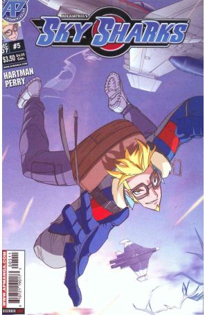 Sky Sharks 5 published by Antarctic with cover art by Fred Perry