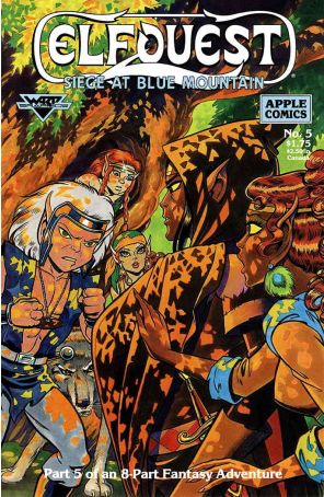 Elfquest: Siege at Blue Mountain 5 published by Apple with cover art by Wendy Pini