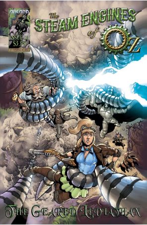 Arcana Studios Presents: Steam Engines of Oz: The Geared Leviathan 3 published by Arcana with cover art by Yannis Roumboulias