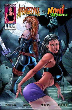 Avengelyne vs. Koni Waves 1 published by Arcana with cover art by Marat Mychaels