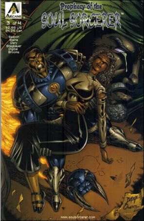 Prophecy of the Soul Sorcerer 3A published by Arcane with cover art by Patrick Blaine