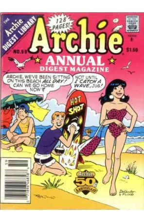 Archie Annual Digest Magazine 59 published by Archie with cover art by Dan DeCarlo