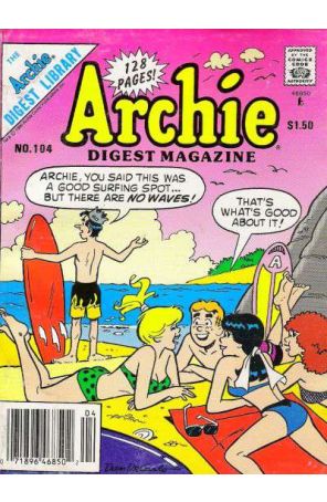 Archie Digest Magazine 104 (Newsstand) published by Archie with cover art by Dan DeCarlo Sr.