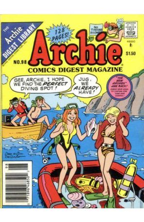 Archie Digest Magazine 98 (Newsstand) published by Archie with cover art by Dan DeCarlo Sr.