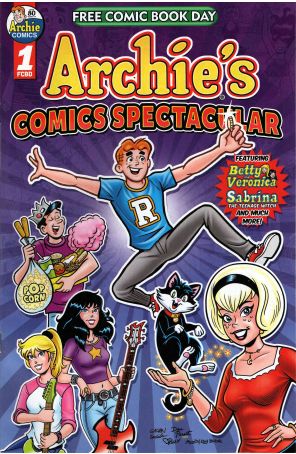 Archie's Comics Spectacular FCBD 2025 published by Archie with cover art by Steven Butler, Holly Golightly, Bill Galvan, and Dan Parent