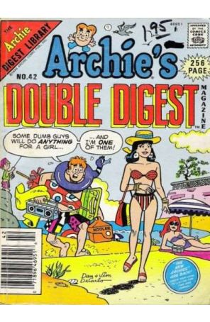 Archie's Double Digest Magazine 42 (Newsstand) published by Archie with cover art by Dan Decarlo