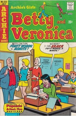 Archie's Girls Betty And Veronica 223 published by Archie with cover art by Dan DeCarlo
