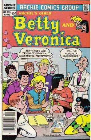 Archie's Girls Betty And Veronica 335 published by Archie with cover art by Dan DeCarlo