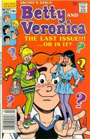 Archie's Girls Betty And Veronica 347 published by Archie with cover art by Dan DeCarlo