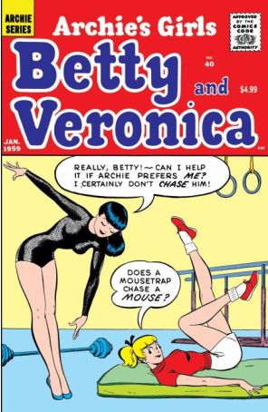 Archie's Girls Betty And Veronica 40A published by Archie with cover art by Harry Lucey