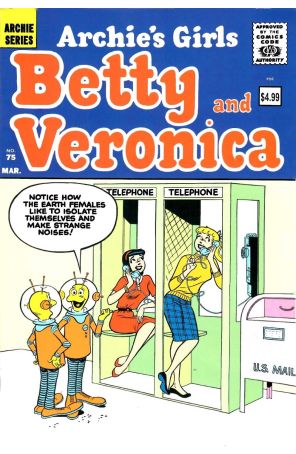 Archie's Girls Betty And Veronica 75A published by Archie with cover art by Dan DeCarlo Sr.
