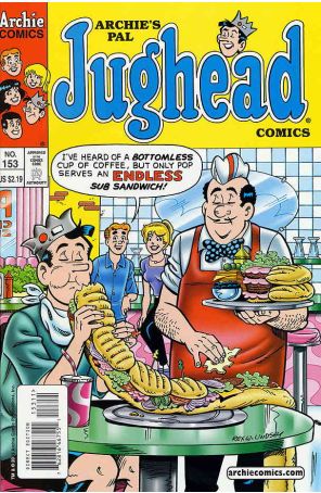 Archie's Pal Jughead Comics 153 published by Archie with cover art by Rex W. Lindsey