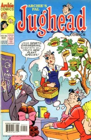 Archie's Pal Jughead Comics 92 published by Archie with cover art by Rex W. Lindsey