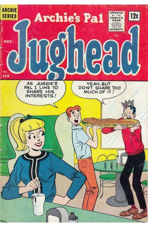 Archie's Pal Jughead 114 published by Archie with cover art by Samm Schwartz