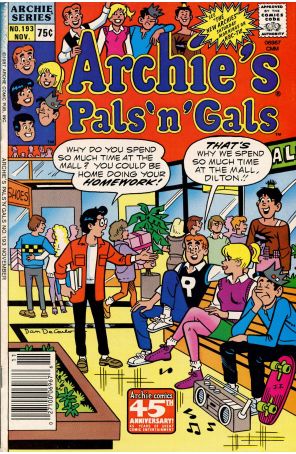 Archie's Pals 'n Gals 193 published by Archie with cover art by Dan DeCarlo