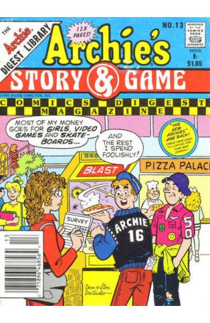 Archie's Story And Game Digest Magazine 13 (Newsstand) published by Archie with cover art by Dan DeCarlo Sr.