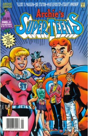 Archie's Super Teens 1 (Newsstand) (with poster) published by Archie with cover art by Joe Staton and Mike Esposito