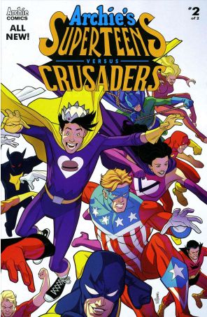 Archie's Superteens Versus Crusaders 2A published by Archie with cover art by Kelsey Shannon