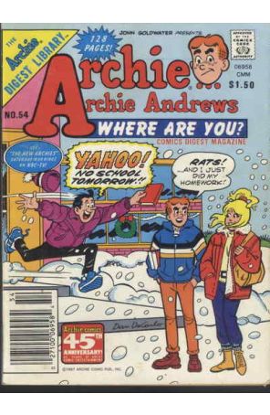 Archie Archie Andrews, Where Are You? Digest Magazine 54 published by Archie