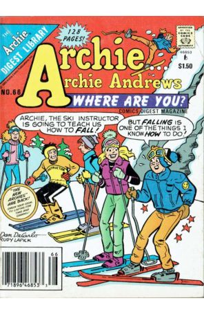 Archie Archie Andrews, Where Are You? Digest Magazine 66 (Newsstand) published by Archie with cover art by Dan DeCarlo Sr.
