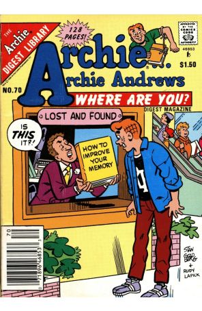 Archie Archie Andrews, Where Are You? Digest Magazine 70 (Newsstand) published by Archie with cover art by Stan Goldberg