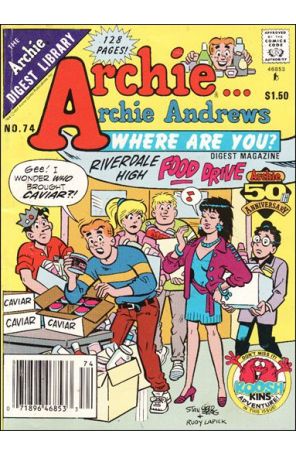 Archie Archie Andrews, Where Are You? Digest Magazine 74 (Newsstand) published by Archie with cover art by Stan Goldberg