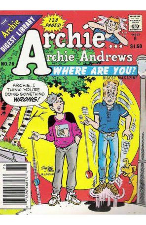Archie Archie Andrews, Where Are You? Digest Magazine 76 (Newsstand) published by Archie with cover art by Stan Goldberg