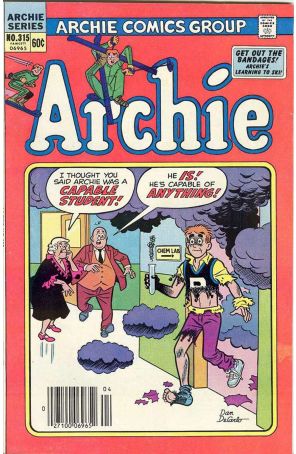 Archie 315 published by Archie with cover art by Dan DeCarlo