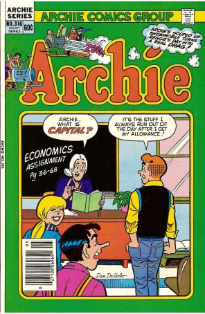 Archie 316 published by Archie with cover art by Dan DeCarlo