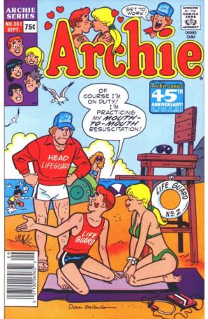 Archie 351 published by Archie with cover art by Dan DeCarlo Jr.