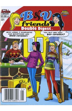 B And V Friends Double Digest 221 (Newsstand) published by Archie with cover art by Dan DeCarlo