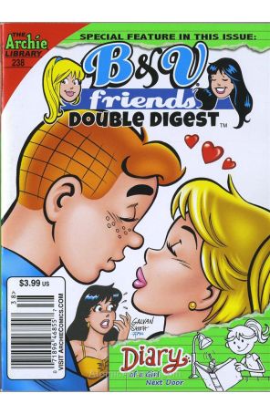 B And V Friends Double Digest 238 (Newsstand) published by Archie with cover art by Bill Galvan