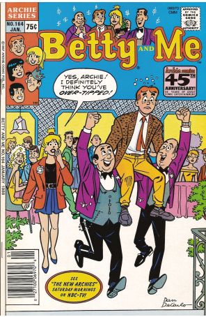 Betty And Me 164 published by Archie with cover art by Dan DeCarlo