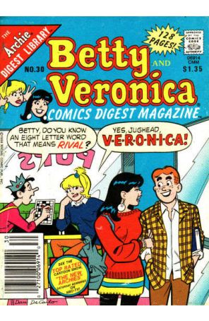Betty and Veronica Comics Digest 30 published by Archie with cover art by Dan DeCarlo
