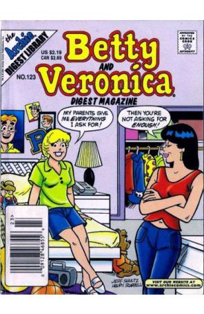 Betty and Veronica Digest Magazine 123 (Newsstand) published by Archie