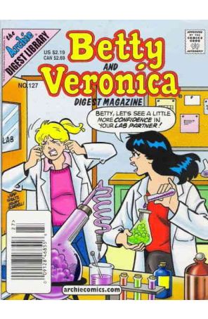Betty and Veronica Digest Magazine 127 (Newsstand) published by Archie with cover art by Jeff Shultz