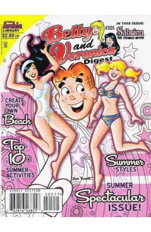 Betty and Veronica Digest Magazine 205 published by Archie with cover art by Dan Parent