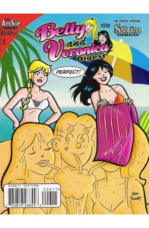 Betty and Veronica Digest Magazine 206 published by Archie with cover art by Dan Parent