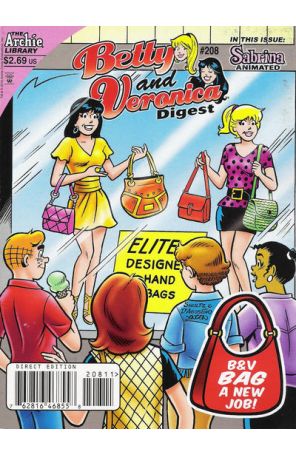 Betty and Veronica Digest Magazine 208 published by Archie with cover art by Jeff Shultz