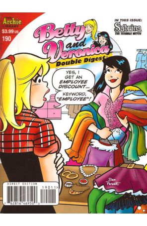 Betty and Veronica Double Digest 190 published by Archie with cover art by Dan Parent