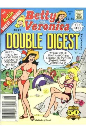 Betty and Veronica Double Digest 26 (Newsstand) published by Archie with cover art by Dan DeCarlo