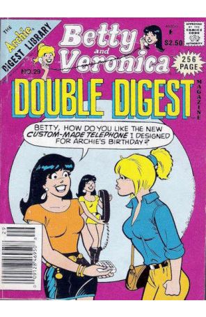 Betty and Veronica Double Digest 29 (Newsstand) published by Archie with cover art by Dan DeCarlo Sr.